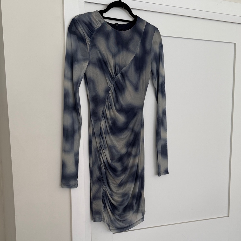 Zara Long Sleeve Mesh Mini Dress